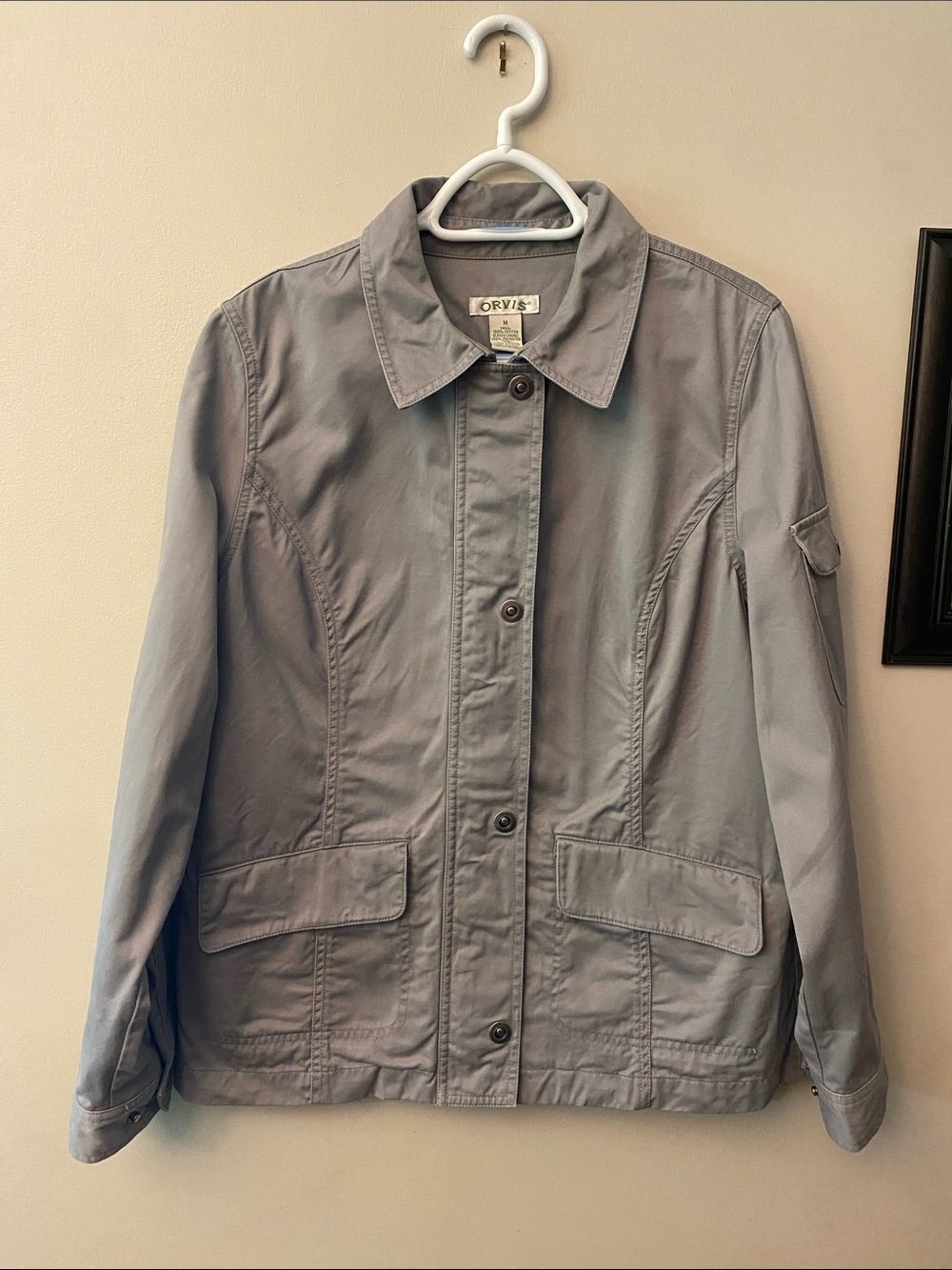 Orvis Women's Light Gray Utility Button-Front Jacket